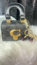 Mini Crossbody Bag with Cherry Charm — Available in 4 Colors